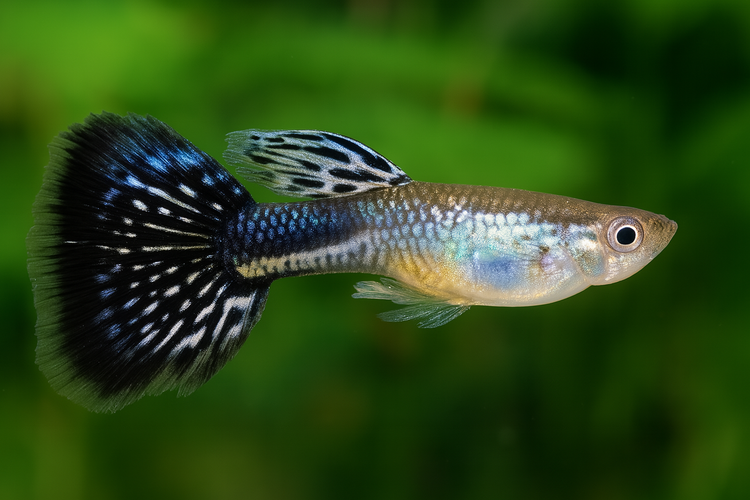 Black Cobra Guppy Male