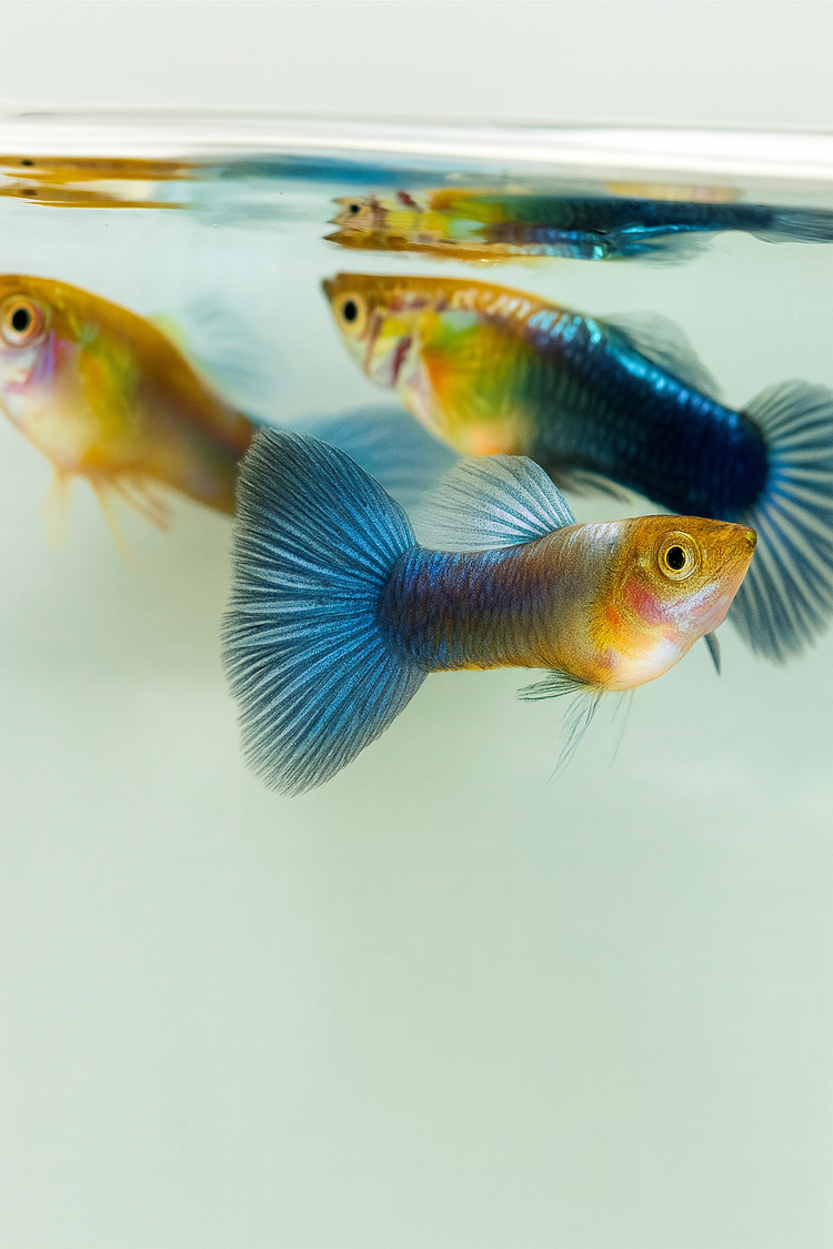 Neon Blue Guppy Male