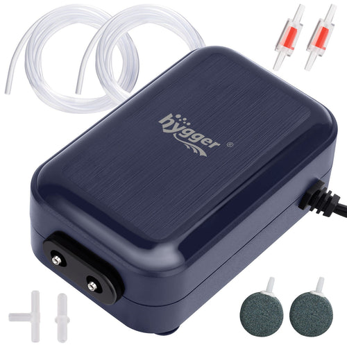 Hygger Sapphire Aquarium Air Pump, HG037 - 2W Single for 5-30 Gal.