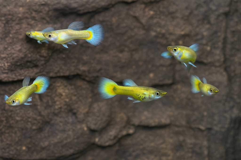 Champagne Jam Guppy Male