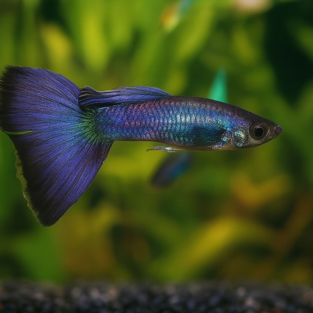 Blue Moscow Delta Guppy Male