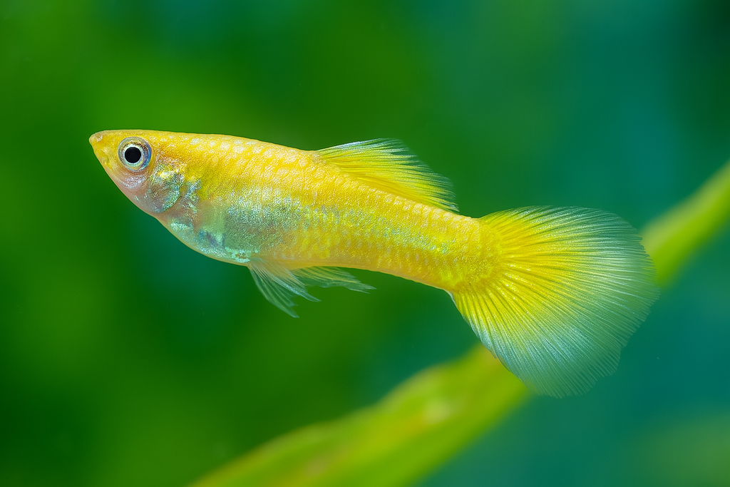 Gold Platinum Guppy Male