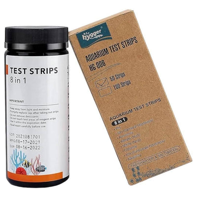 Hygger 8-in-1 Aquarium Water Test Strips, HG006 - 50 Strips