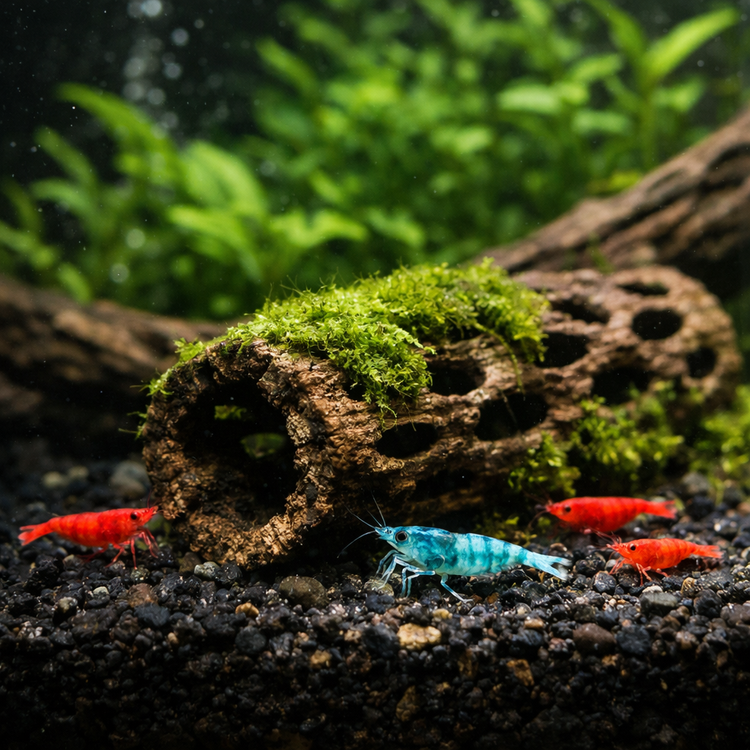 Blue Dream Shrimp Colony Pack in aquarium